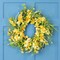 Northlight Daisy and Cosmos Floral Spring Wreath - 23" - Yellow